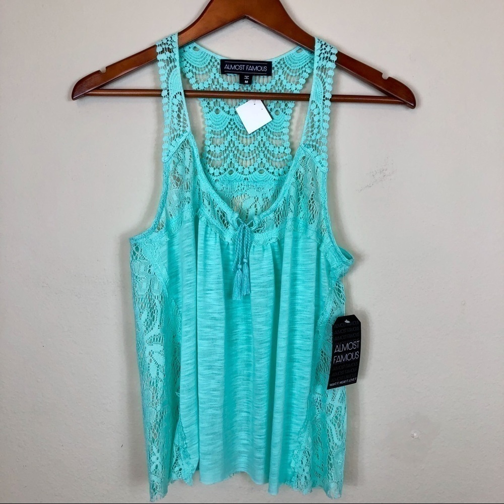 Flowing Tank Top Lace Detail